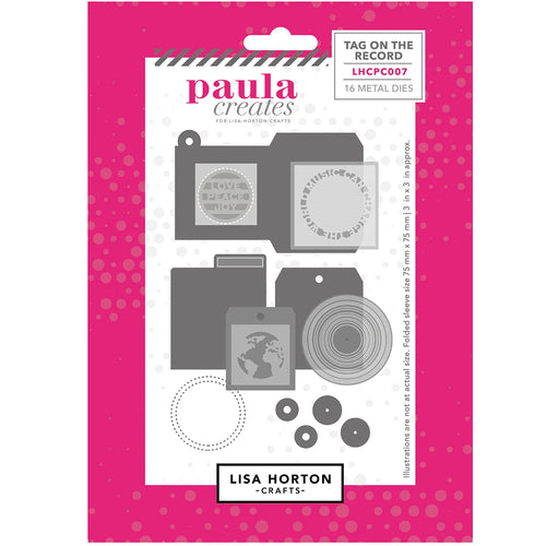 Paula Creates for Lisa Horton - Crafts Tag on the Record die set