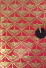 Lamali Kham Travel Notebook - Gold & Red Wing Pattern - approx. 13.5x19cm LLK321K