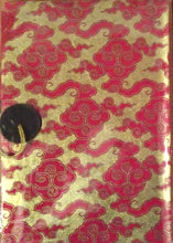 Lamali Kham Travel Notebook - Gold & Deep Red Pattern - approx. 13.5x19cm LLK321K