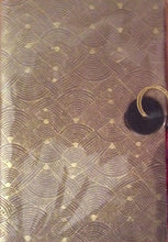 Lamali Kham Travel Notebook - Brown & Gold Arch Pattern - approx. 13.5x19cm LLK321K