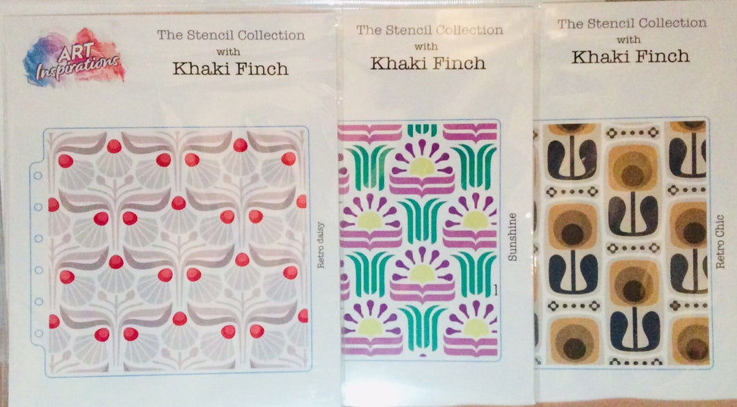 Art Inspirations Layering Stencil Bundle designed by Khaki Finch - 3 Set - 15 Stencils