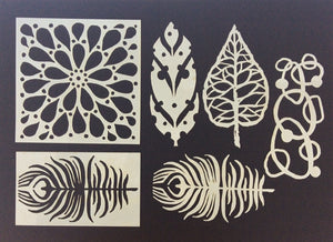 Art Inspirations Elements Stencils - Set of 5 Stencils /Masks designed by Leonie - Introductory price for 1 day