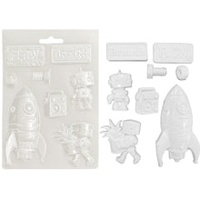 Stamperia A New Beginning Collection - Soft Mould A5 - Spaceship & Robot