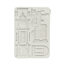 Stamperia - Gardens of Time Collection - Silicone Mould - A5 - Train and Longcase Clock