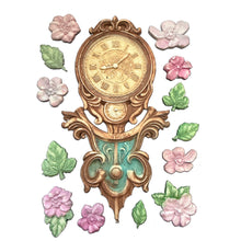 Stamperia - Gardens of Time Collection - Silicone Mould - A5 - Clocks & Flowers