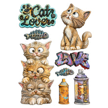 Stamperia Furry Friends 2 Cats A5 Silicone Mould