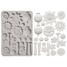 Stamperia Furry Friends 2 Flowers A5 Silicone Mould