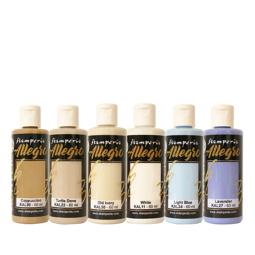 Stamperia Allegro Acrylic Paint 60ml  - Quiet Days Collection - Set of 6