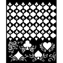 Stamperia Master of Magic Mixed MediaArt Thick Stencil - Card Patterns - 20cm x 25cm KSTD174