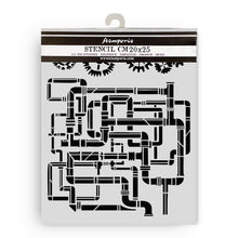 Stamperia - Gardens of Time Collection - Mixed MediaArt Thick Stencil -Tubes - 20cm x 25cm