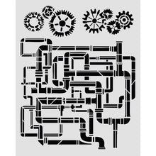 Stamperia - Gardens of Time Collection - Mixed MediaArt Thick Stencil -Tubes - 20cm x 25cm