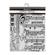 Stamperia Symphony Collection Mixed Media Thick Stencil Violin – 20cm x 25cm