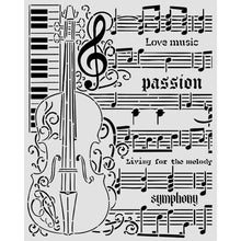 Stamperia Symphony Collection Mixed Media Thick Stencil Violin – 20cm x 25cm