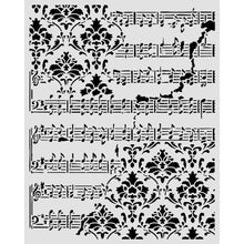 Stamperia Symphony Collection Mixed Media Thick Stencil Score & Frize – 20cm x 25cm