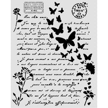 Stamperia Flowers and Poems Collection Mixed Media Thick Stencil Letter and Butterflies – 20cm x 25cm