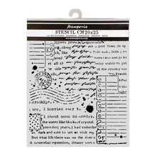 Stamperia Cozy Family Collection Mixed Media Thick Stencil Letters – 20cm x 25cm