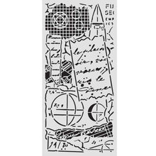 Stamperia - A New Beginning Collection - Mixed MediaArt Thick Stencil - Notes - 12cm x 25cm