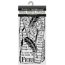 Stamperia - All Around Collection - Mixed MediaArt Thick Stencil - Feathers & Writing - 12cm x 25cm