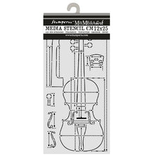 Stamperia Symphony Collection Mixed Media Thick Stencil Violin Sections – 12cm x 25cm