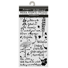 Stamperia Flowers and Poems Collection Mixed Media Thick Stencil Flowers and Writing – 12cm x 25cm