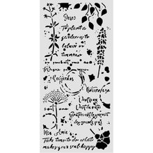 Stamperia Flowers and Poems Collection Mixed Media Thick Stencil Flowers and Writing – 12cm x 25cm