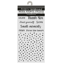 Stamperia Cozy Family Collection Mixed Media Thick Stencil Writing and Dots – 12cm x 25cm