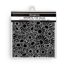 Stamperia - Daisy Art Collection - Mixed MediaArt Thick Stencil - Daisies Pattern - 18cm x 18cm