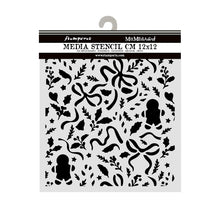 Stamperia - Christmas Collection - Stencil 12x12cm - Christmas Ribbons and Gingerbread