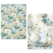 Ciao Bella Paper - Edge of the Ocean - A5 Mixed Media Rice Paper Set (mixed x8)