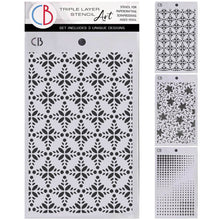 Ciao Bella - Winter Season - Stencil Mix - Pack of 3 - Triple Layer (Each design - 5"x 8") CBMSX001