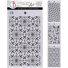 Ciao Bella - Toy Shop - Stencil Mix - Pack of 3 - Triple Layer (Each design - 5"x 8") CBMSX002