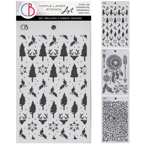 Ciao Bella - Forest Tales - Stencil Mix - Pack of 3 - Triple Layer (Each design - 5