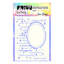Art Inspirations - Designs by Lou Sims - Oval Frame - A5 Stencil & Mask Set