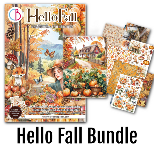 Ciao Bella - Hello Fall - Ephemera Book & A5 Rice Paper Bundle - SS280