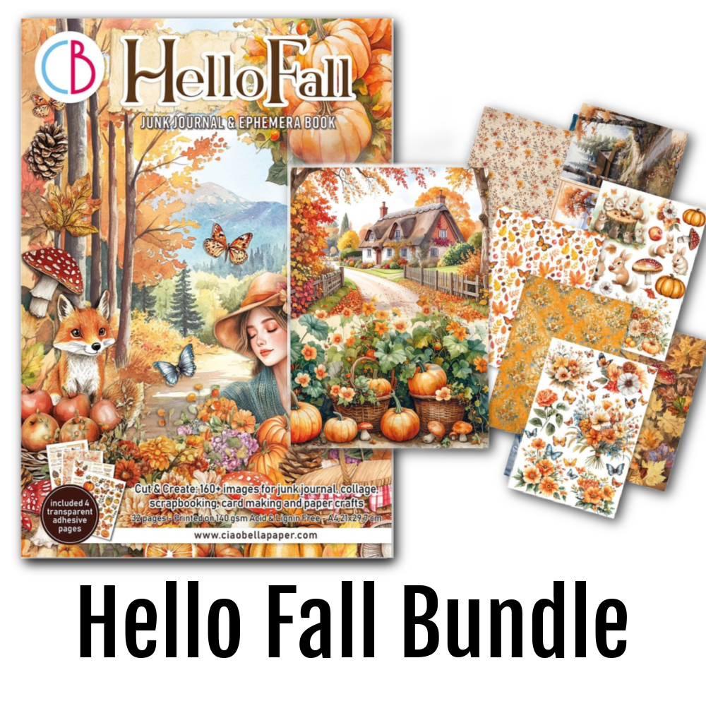 Ciao Bella - Hello Fall - Ephemera Book & A5 Rice Paper Bundle - SS280