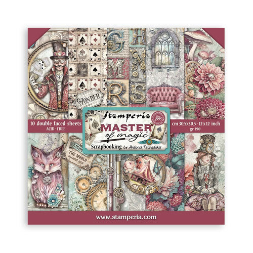 Stamperia Master of Magic 12” x 12” Pad - 10 double faced sheets - SBBL166