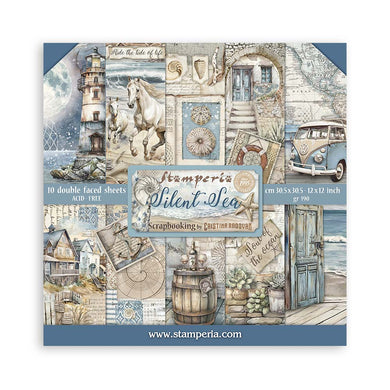 Stamperia Silent Sea - 12” x 12” Pad - 10 double faced sheets - SBBL169