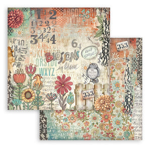Stamperia Furry Friends Collection - 12” x 12” Pad - 10 Double Faced Sheets