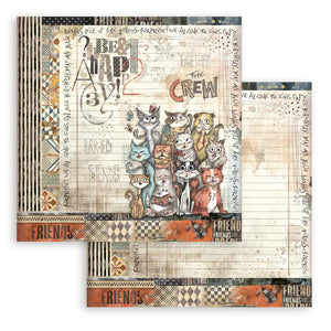 Stamperia Furry Friends Collection - 12” x 12” Pad - 10 Double Faced Sheets