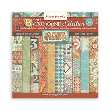 Stamperia Furry Friends Collection - 12” x 12” Pad - 10 Double Faced Background Selection