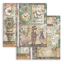 Stamperia - Gardens of Time Collection - 12” x 12” Pad - 10 Double Faced Sheets