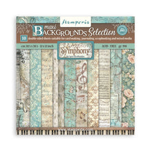 Stamperia Symphony Collection 12" x 12" Paper Pad – 10 Background Double-Faced Sheets