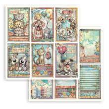 Stamperia Furry Friends 2 12 × 12" Paper Pad – 10 Double-Sided Sheets