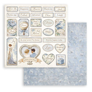 Stamperia Timeless 8” x 8” Pad - 8 double faced sheets - SBBS127