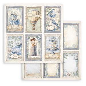 Stamperia Timeless 8” x 8” Pad - 8 double faced sheets - SBBS127