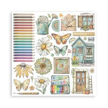 Stamperia Daisy Art Collection 8” x 8” Pad - 10 Double Faced Sheets