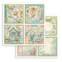 Stamperia Daisy Art Collection 8” x 8” Pad - 10 Double Faced Sheets