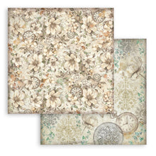 Stamperia - Gardens of Time Collection 8” x 8” Pad - 10 Backgrounds Double Faced Sheets