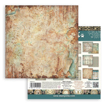 Stamperia - Gardens of Time Collection 8” x 8” Pad - 10 Backgrounds Double Faced Sheets