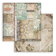 Stamperia - Gardens of Time Collection 8” x 8” Pad - 10 Backgrounds Double Faced Sheets